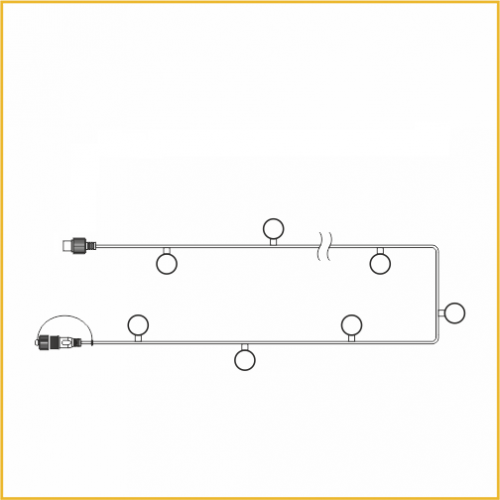 Светодиодная гирлянда шарики Teamprof TPF-S5-20C/24V-40B-SRB/W