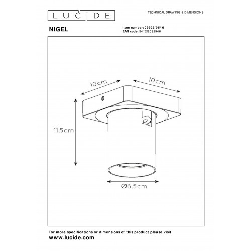 Спот Lucide NIGEL 09929/05/16