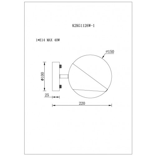 Бра Garda Decor K2KG1126W-1