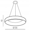 Светильник подвесной Azzardo Sovana Pendant 55 CCT AZ2728