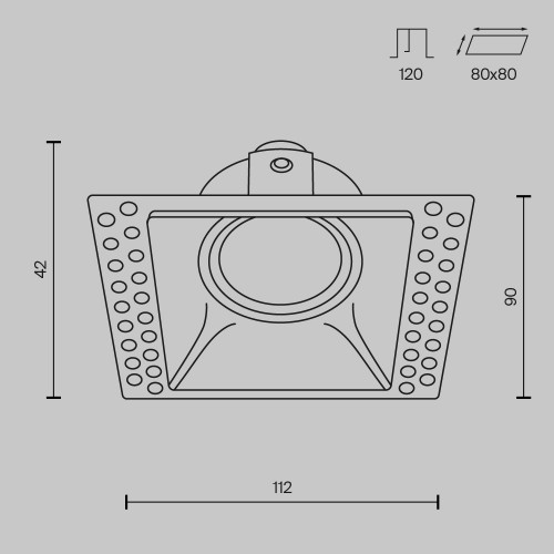 Встраиваемый светильник Technical DL042-01-SQ-W