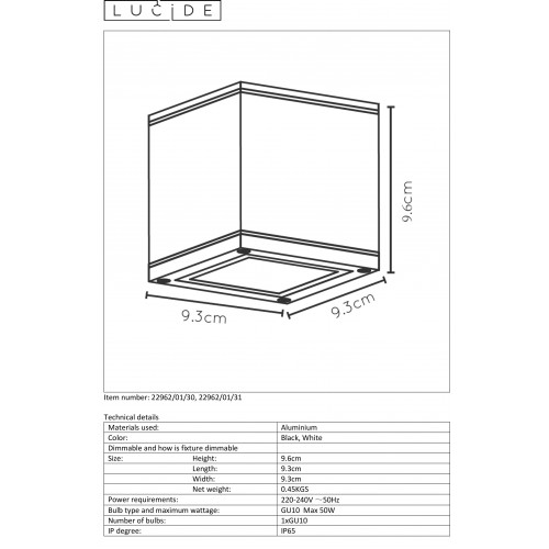 Спот Lucide AVEN 22963/01/30