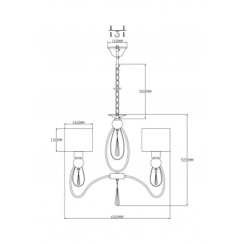 Люстра Moderli Dark V2584-3P