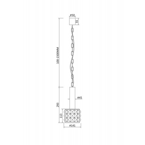 Подвесной светильник Maytoni Rock Me MOD027PL-01CH