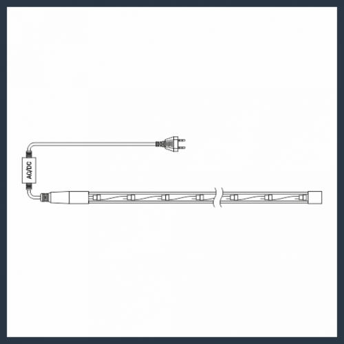 Дюралайт 220В, 2-х жильный. TPF-DL-2WH-100-240-WW