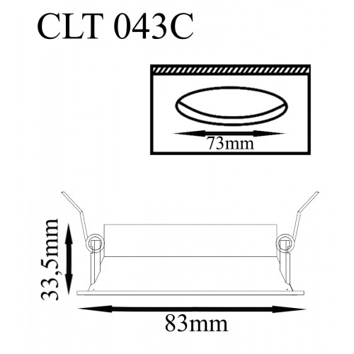 Встраиваемый светильник Crystal Lux CLT 043C WH