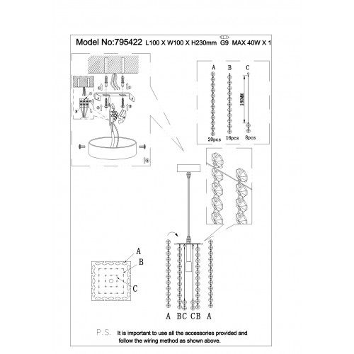 Подвес Cristallo 795422