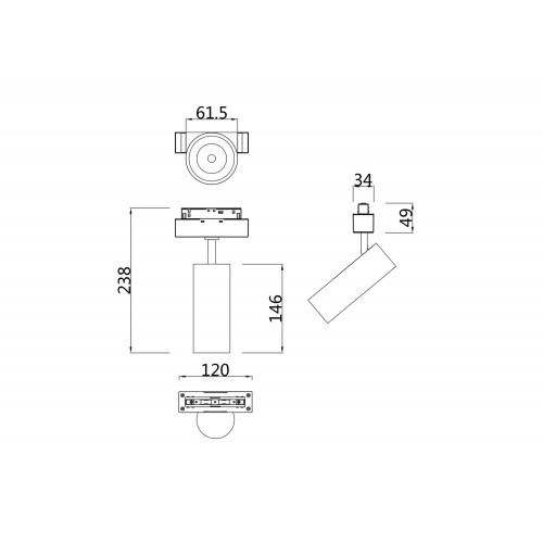 Трековый светильник Maytoni Focus LED  TR019-2-15W4K-W