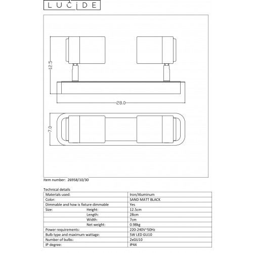 Спот Lucide LENNERT 26958/10/30