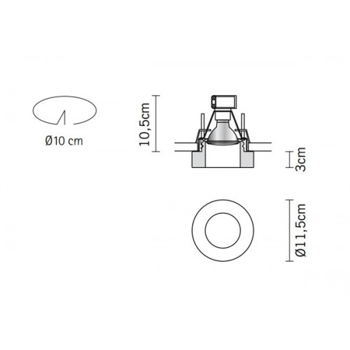 Встраиваемый светильник Fabbian Faretti D27F1535