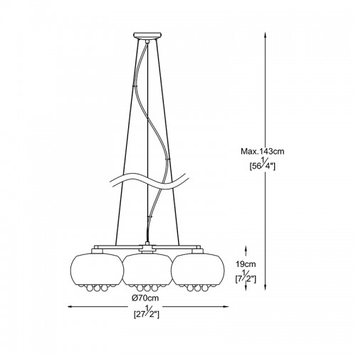 Подвесной светильник Zumaline CRYSTAL P0076-03R-F4FZ