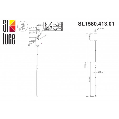 Светильник подвесной ST Luce RALIO SL1580.413.01