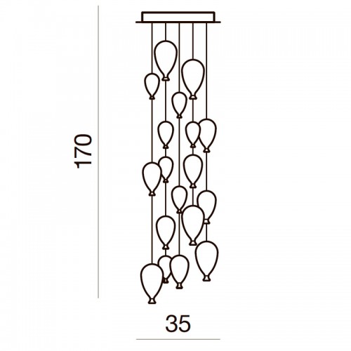 Люстра потолочная Azzardo Balloon AZ2164