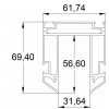 Закладной профиль Denkirs SMART TR3040-AL