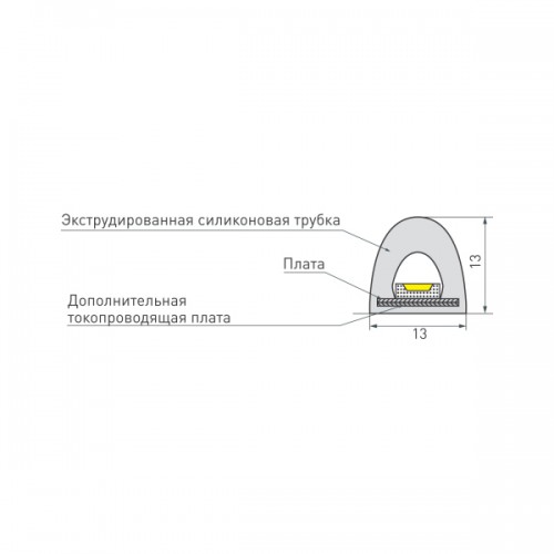 Arlight Светодиодная лента RTW-5000PWT 24V Warm3000 13mm (2835, 180 LED/m, High Temp) (14.4 Вт/м, IP68)