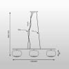 Люстра подвесная Zumaline CRYSTAL P0076-03S-F4FZ
