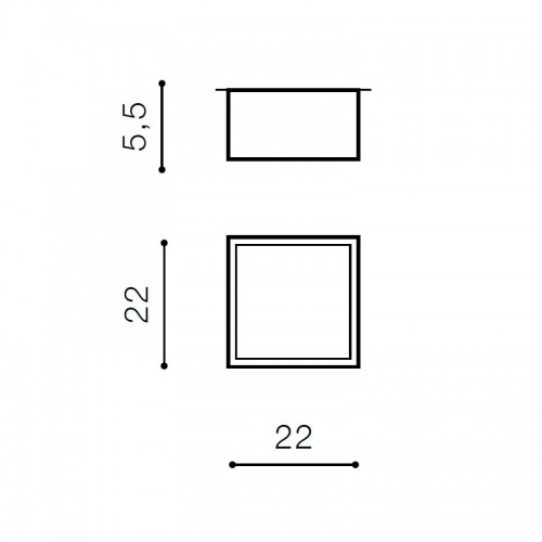 Светильник накладной Azzardo Monza Square 22 AZ2268