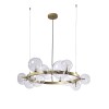 Люстра Crystal Lux AGATA SP15 V2 GOLD/TRANSPARENTE