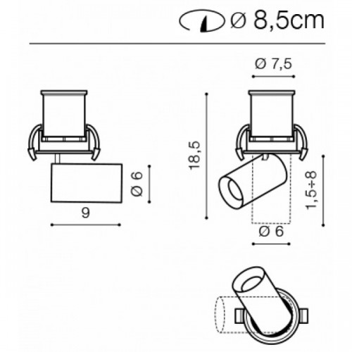 Светильник встраиваемый Azzardo Luna 15W Dim 15W AZ2828