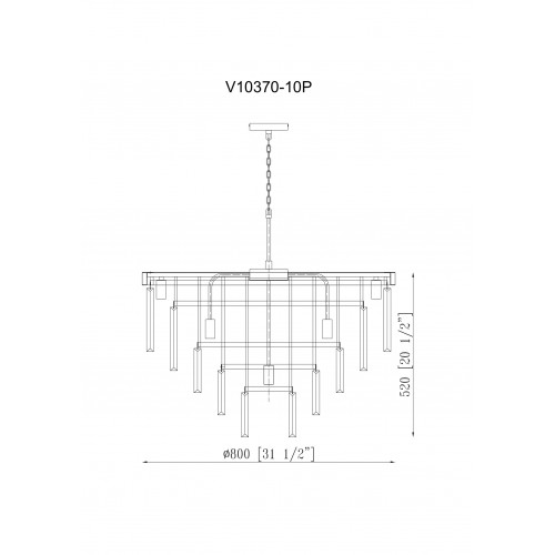 Люстра подвесная Moderli Avista V10370-10P