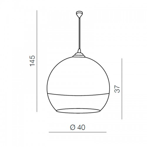 Люстра подвесная Azzardo Silver ball 40 AZ0734