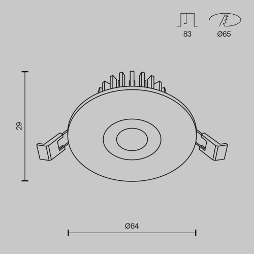 Встраиваемый светильник Zen 7W DL038-2-L7B