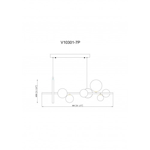 Люстра подвесная Moderli V10301-7P