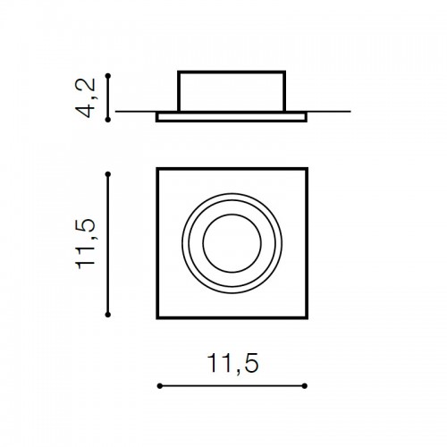 Светильник встраиваемый Azzardo Hugo 1 downlight AZ1735