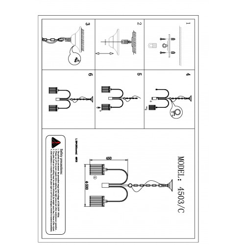 Люстра Newport 4503/C chrome