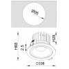 Светильник встроенный Crystal Lux 10W CLT 005C108 BL