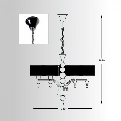 Люстра подвесная Zumaline JEWELLERY P1550-05A-F4B3