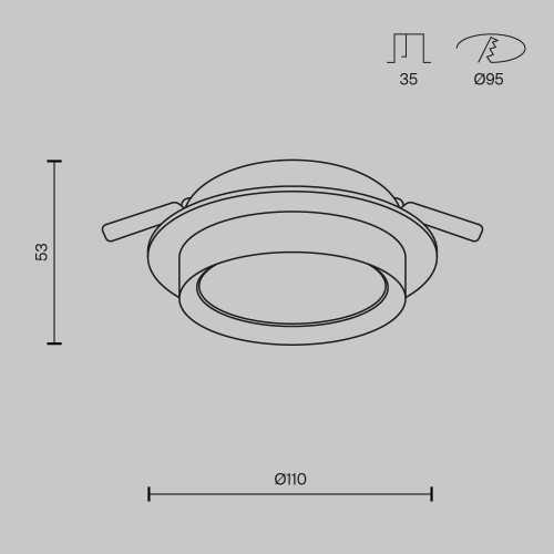 Встраиваемый светильник Maytoni Downlight Hoop DL086-GX53-RD-W