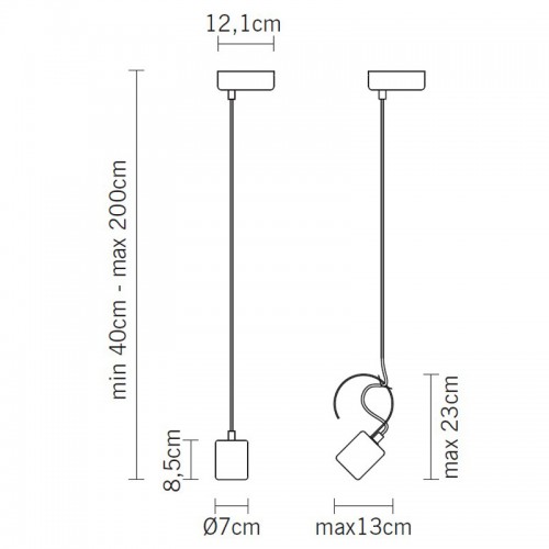 Подвесной светильник Fabbian Tube D84A0101