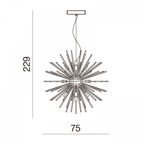 Плафон Azzardo Sirius Stick 75 AZ2119