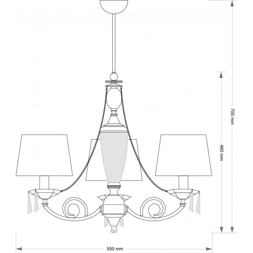 Люстра Kutek MONZA MON-ZW-3(P/A)