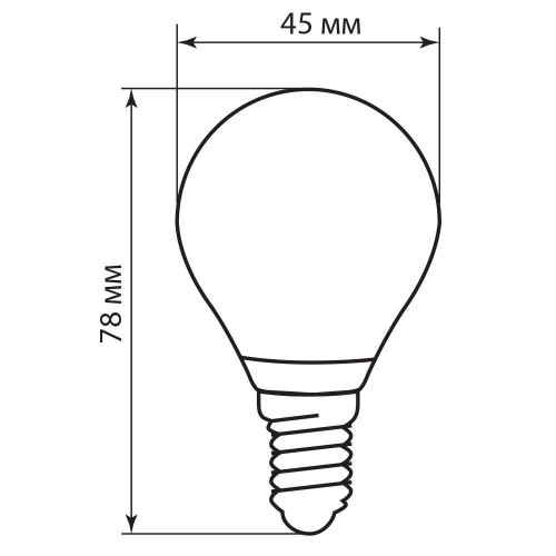 Лампа светодиодная Feron LB-61 25578 E14 5W 2700K Шарик