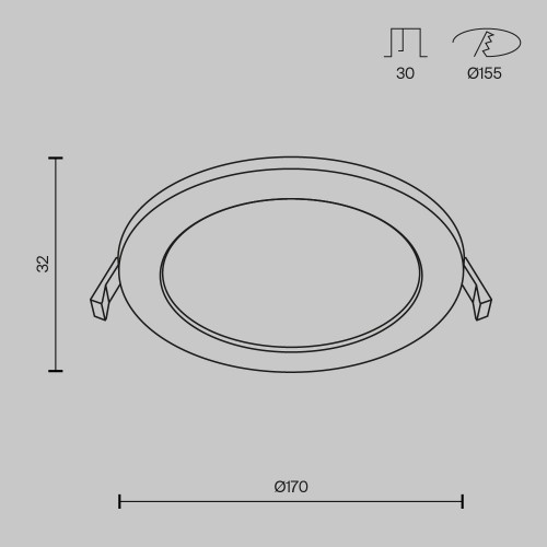 Встраиваемый светильник Stockton 12W DL016-6-L12W