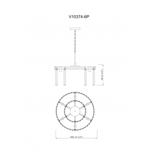 Люстра подвесная Moderli Avista V10374-6P