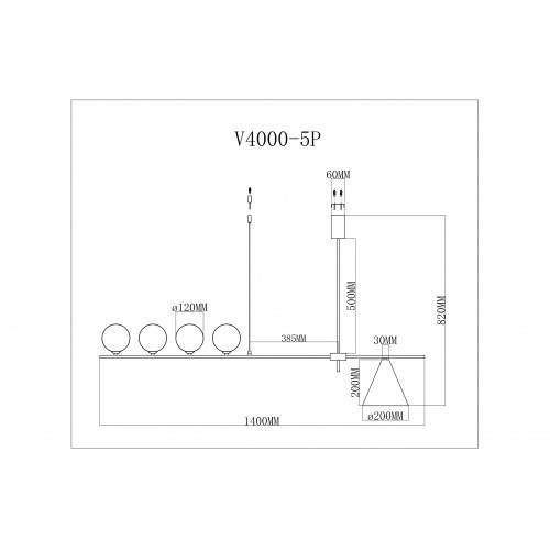 Светильник Moderli Holly V4000-5P