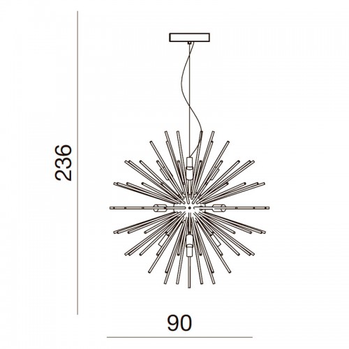 Плафон Azzardo Sirius Stick 90 AZ2116