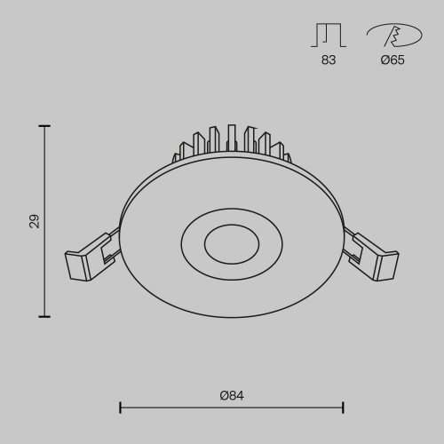 Встраиваемый светильник Maytoni Downlight Zen DL038-2-L7W4K