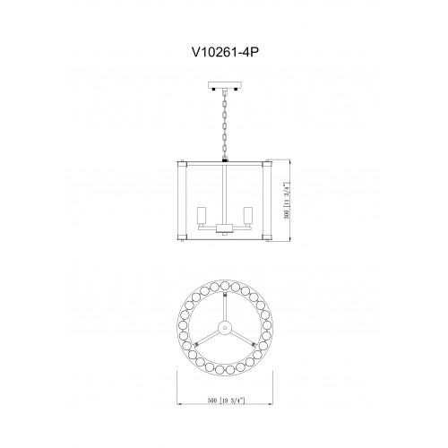 Люстра подвесная Moderli V10261-4P