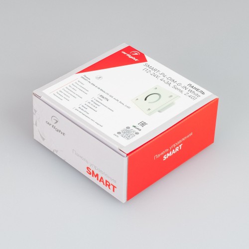 Панель SMART-P4-DIM-G-IN White (12-24V, 4x3A, Sens, 2.4G) (Arlight, IP20 Пластик, 5 лет)