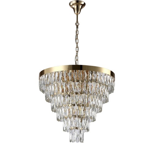 Люстра Crystal Lux ABIGAIL SP-PL15 D620 GOLD/TRANSPARENT