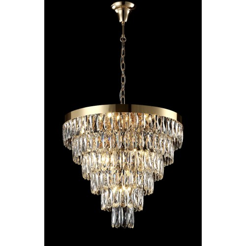 Люстра Crystal Lux ABIGAIL SP-PL15 D620 GOLD/TRANSPARENT