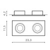 Светильник встраиваемый Azzardo Hugo 2 downlight AZ1739