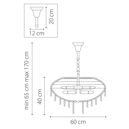 Люстра подвесная Osgona Classic 700150