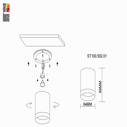 Светильник потолочный ST Luce ST100.502.01