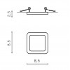 Светильник встраиваемый Azzardo Slim 9 Square 6W AZ2830