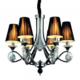 Хрустальная подвесная люстра Lumina Deco Negrio LDP 8903-6